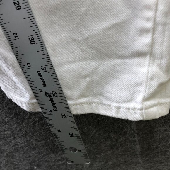 Zara Slim Straight Jeans Womens 6 White Low Rise Stretch - Picture 9 of 11